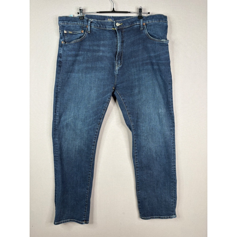 Polo Ralph Lauren Jeans Mens 40 Blue Dark Wash Straight Leg Stretch Denim